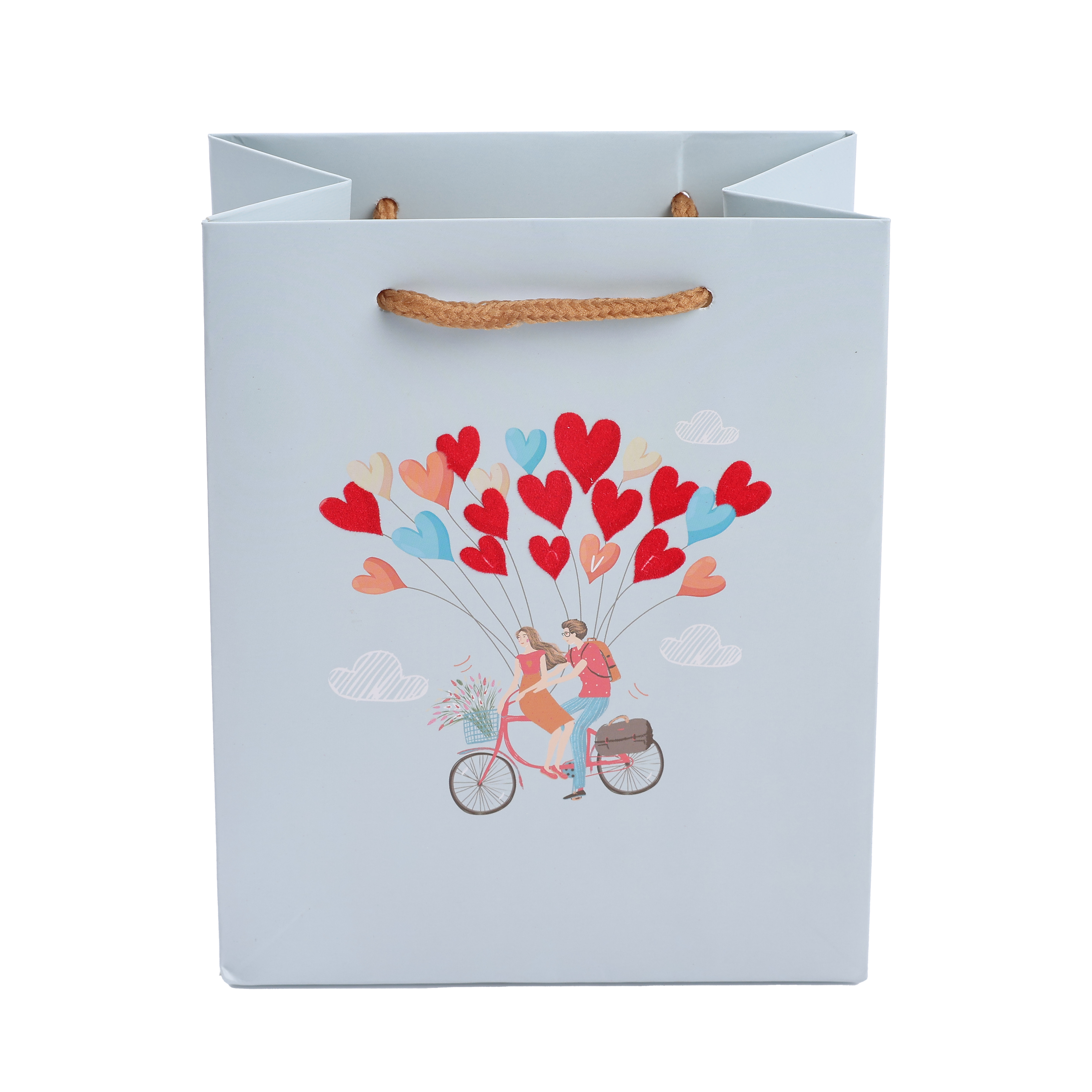 Valentine's Day Couple Bicycle Paper Bag VALG0002